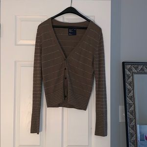 AE Brown and Silver Stripped Cardigan✨